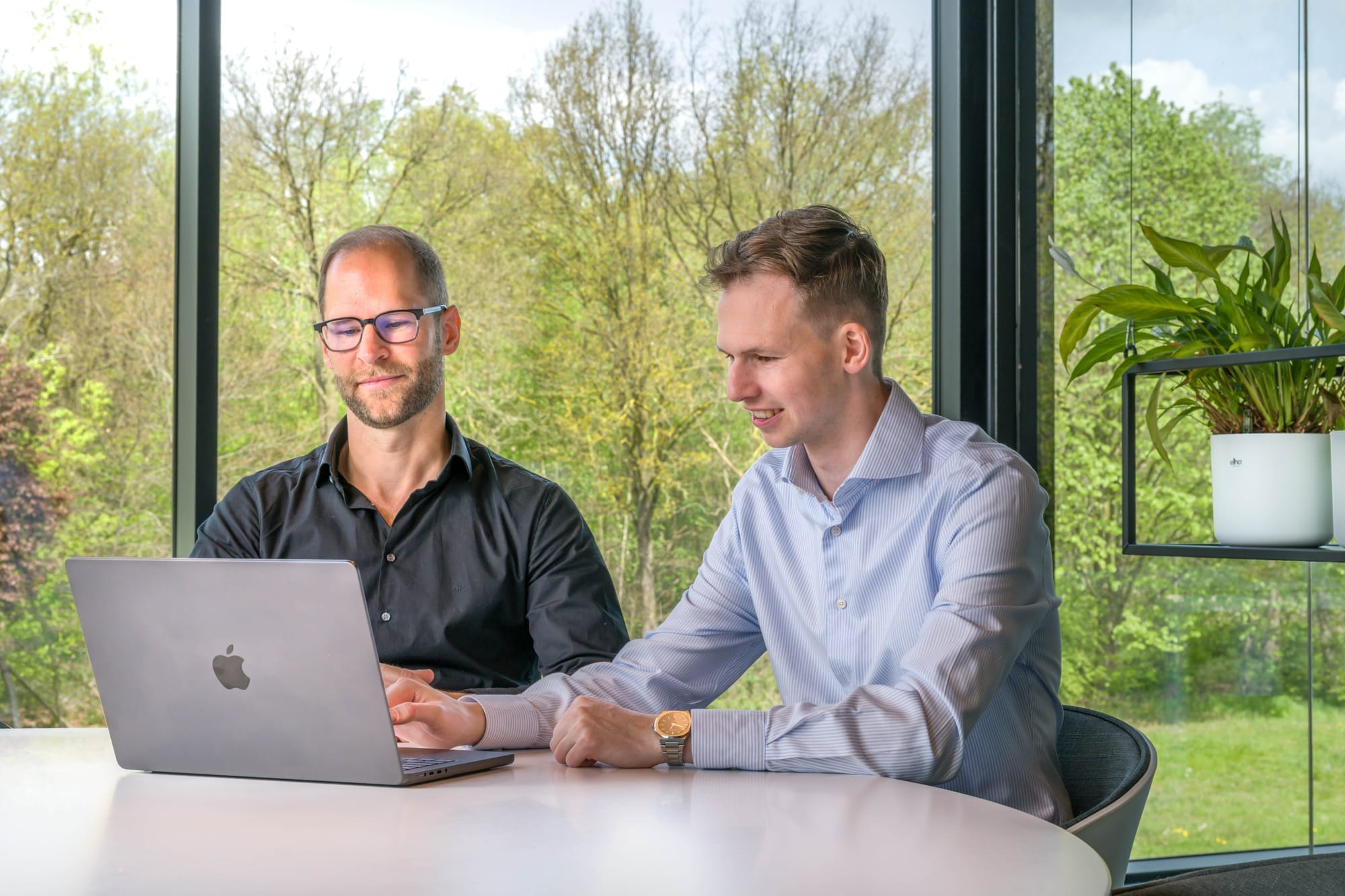 Stefan and Sander working